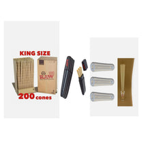 Load image into Gallery viewer, RAW Classic king Size Pre-Rolled Cone(50, 100, 200, 300, 500)+RAW three tree case+3 glass tips