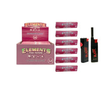 Load image into Gallery viewer, Elements Pink Connoisseur King Size Slim Paper+Tip +Raw Phoenix Extendo Lighter