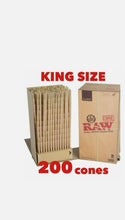 Load image into Gallery viewer, Raw classic king size pre-rolled cone 25/50/100/200/300 + RAW king size metal caddy box