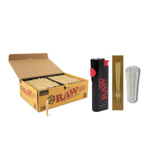 Load image into Gallery viewer, Raw single size 70/45 pre rolled cone (50, 100, 200, 300, 400, 500) + Raw phoenix lighter +glass tip