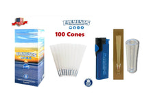 Load image into Gallery viewer, Elements Organic King Size cone pre rolled (50, 100, 200, 300, 400, 500) + Elements Phoenix Refillable Lighter + Glass Tip