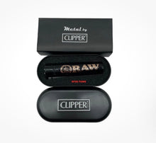 Load image into Gallery viewer, Raw Clipper Full Metal Lighter Black Color + Raw Clipper Cork Lighter