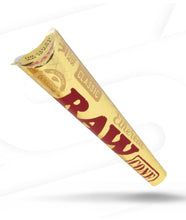 Load image into Gallery viewer, RAW classic ethereal king size pre rolled cone + raw phoenix lighter + raw extendo lighter