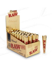 Load image into Gallery viewer, RAW classic ethereal 11/4 size pre rolled cone + raw phoenix lighter + raw extendo lighter