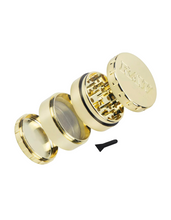 Load image into Gallery viewer, Raw ethereal grinder stainless steel gold 60mm + Raw phoenix lighter + Raw extendo lighter