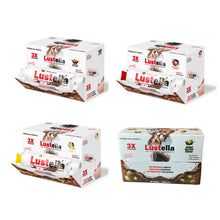 Load image into Gallery viewer, Lustella Sexual Enhancement Hazelnut Spread With Cocoa 15G Made In USA ( original hazelnut, banana fondue, strawberry fondue, dubai chocolate)