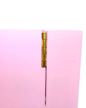 Load image into Gallery viewer, Pink Premium large bamboo stash box with combination lock and removable sliding tray + aluminum 2.5” grinder + glass jar + tin cone holder