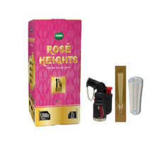 Load image into Gallery viewer, Endo rose heights 1 1/4 Size cone pre rolled (50, 100, 200, 300, 400, 500) + Raw refillable torch lighter + Cone Glass Holder Tip