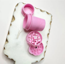 Load image into Gallery viewer, Blazy Susan pink 98 size pre rolled cone (25, 50, 100, 200, 300, 500) + Blazy Susan mini 4-piece herb saver grinder