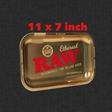 Load image into Gallery viewer, RAW Ethereal Gold Rolling Tray+Raw Magnet Lid+Raw Phoenix Lighter+ Raw Extendo Lighter
