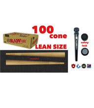 Load image into Gallery viewer, raw classic LEAN size pre-rolled cone w filter(100 pack)+sealed smell proof tube