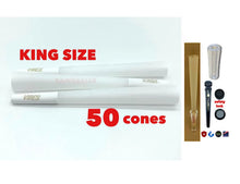 Load image into Gallery viewer, vibes hemp pre rolled cone king size +glass cone tip+ smell proof tube