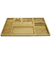 Load image into Gallery viewer, Triple flip bamboo magnet rolling foldable tray