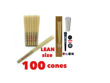 Load image into Gallery viewer, raw classic LEAN size pre-rolled cone (200pk, 100pk, & 50 pk)+ tube+glass cone tip