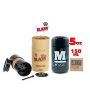 Load image into Gallery viewer, Raw six Shooter filler king size+M glass herb stash jar UV smell proof+boveda