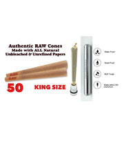 Load image into Gallery viewer, RAW Classic king Size Cone(50, 100, 200, 300, 500)+aluminum sealed water smell tube joint