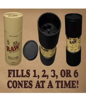 Load image into Gallery viewer, Raw king size six shooter filler+raw king size cone(100pk )+GLASS TIP+TUBE+CASE