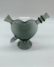 Load image into Gallery viewer, fashion glass pink heart water cone bubbler pipe fit for raw zig zag cone