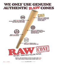 Load image into Gallery viewer, RAW Classic 98 special Size Pre-Rolled Cone (50, 100, 200, 300, 400, 500)+ glass cone tip+doob tube