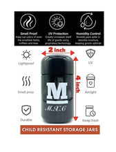 Load image into Gallery viewer, JPAQ MINI Odor Resistant Joint Holder case(black/white)+M glass jar uv smell proof+boveda