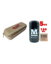 Load image into Gallery viewer, raw cone wallet zipper case +M glass herb stash jar UV smell proof + boveda