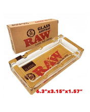 Load image into Gallery viewer, 2x RAW Classic Pack Glass Ashtray 6.3x3.1x1.57 + safety lock tube+glass cone tip