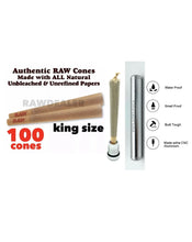 Load image into Gallery viewer, RAW Classic king Size Cone(50, 100, 200, 300, 500)+aluminum sealed water smell tube joint