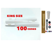 Load image into Gallery viewer, vibes hemp pre rolled cone king size +glass cone tip+ smell proof tube