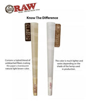 Load image into Gallery viewer, RAW cone organic hemp 1 1/4 size cone(100pk, 200pk, 300pk & 500pk) + tube+glass tip