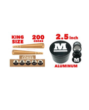 Load image into Gallery viewer, Zig Zag king size Unbleached Cone+aluminum large size 2.5 inch grinder