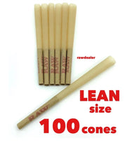 Load image into Gallery viewer, raw classic LEAN size pre-rolled cone w filter(100 pack)+sealed smell proof tube