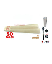 Load image into Gallery viewer, RAW cone organic hemp king size cone(50pk, 100pk, 200pk, 300pk, 500pk) + tube+glass tip