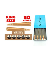Load image into Gallery viewer, Zig Zag KING size Unbleached Cone (200Pack)+steel slide lock cone holder case