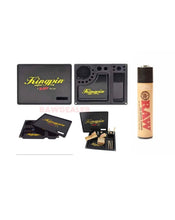 Load image into Gallery viewer, raw rolling Kingpin X Collab Mafioso Tray +raw clipper lighter