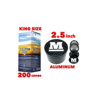 Load image into Gallery viewer, elements organic rice cone king size + aluminum large 2.5inch grinder