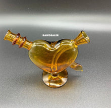 Load image into Gallery viewer, fashion glass pink heart water cone bubbler pipe fit for raw zig zag cone