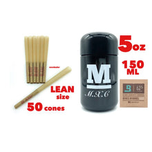 Load image into Gallery viewer, RAW classic LEAN size Cone (200pk, 100pk, 50pk)+M glass herb jar UV smell proof+boveda