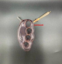 Load image into Gallery viewer, Glass pink Knuckle cone Bubbler cone holder fit for raw zig zag elements cone