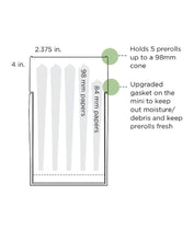 Load image into Gallery viewer, JPAQ MINI Odor Resistant Joint Holder case(black/white)+M glass jar uv smell proof+boveda