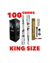 Load image into Gallery viewer, benji $100 bill pre rolled cone w tip king size(200 ok, 100pk, 50pk)+glass cone tip+phily tube