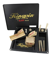 Load image into Gallery viewer, raw rolling kingpin X Collab Mafioso Tray+herb grinder filler storage 3in 1