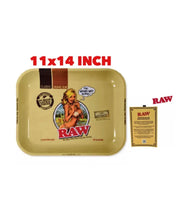 Load image into Gallery viewer, raw large rolling metal tray+raw tray crump catcher+raw lighter