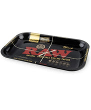 Load image into Gallery viewer, RAW rolling metal tray 11”x7”(black)+cone filler herb grinder storage 3 in 1