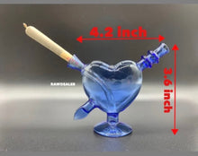 Load image into Gallery viewer, fashion glass pink heart water cone bubbler pipe fit for raw zig zag cone