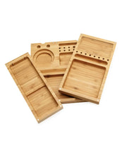 Load image into Gallery viewer, Triple flip bamboo magnet rolling foldable tray