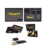 Load image into Gallery viewer, Kingpin X RAW Collab Mafioso Rolling Tray + raw three tree cone case holder
