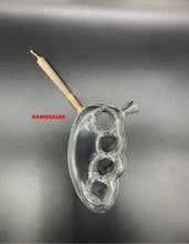 Load image into Gallery viewer, Glass Knuckle Bubbler raw cone holder +raw three tree cone case