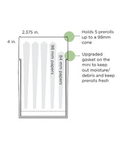 Load image into Gallery viewer, JPAQ mini Odor Resistant Joint Holder Roach Stash(BLACK)+glass cone holder tip
