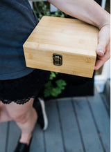 Load image into Gallery viewer, RAW large rolling metal tray 11”x14”(flight )+bamboo large stash handmade box