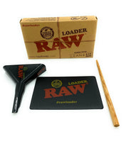 Load image into Gallery viewer, raw LEAN 1 1/4 size cone loader+M glass herb stash jar UV smell proof+boveda